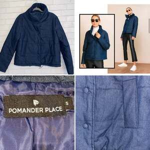 Tuckernuck Pomander Place $179 Denim Puffer Jacket Small EUC